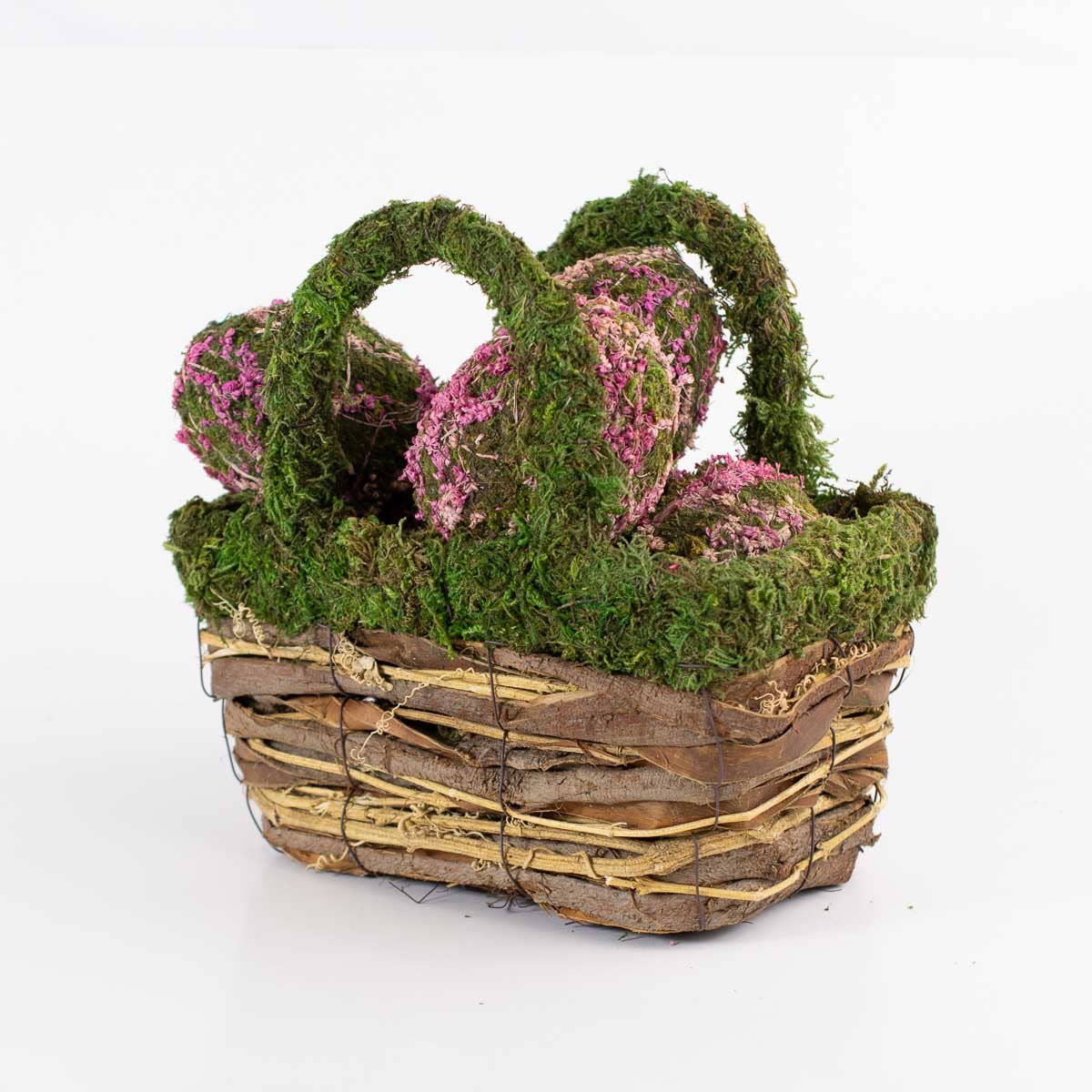 Dorothy Moss Basket-Green/Natural - 10"x9"x7"