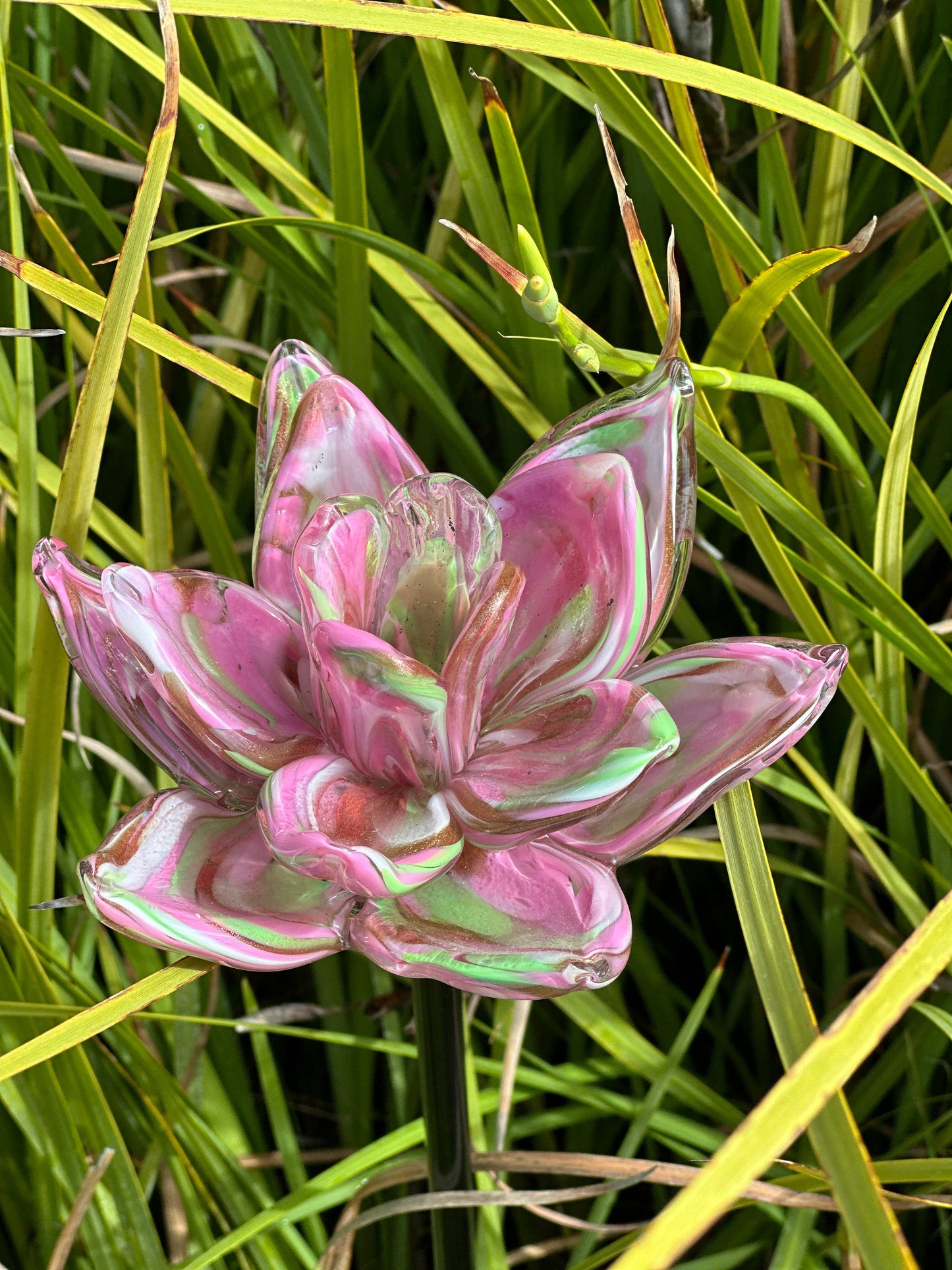 Art Glass Flower Stake Assorted