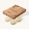 White Beeswax Tealights in Clear Cup -4 Hours