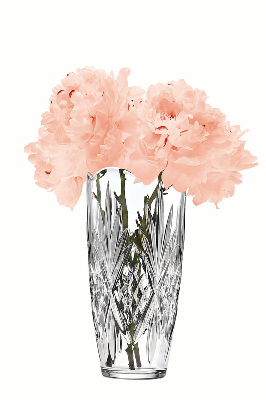 Dublin Cut Crystal Scalloped Vase