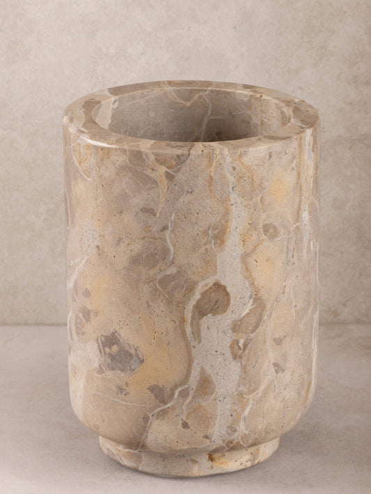Chamonix Cylindrical Onyx Wine Chiller: Caramel Brown