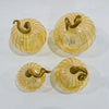 Blown Glass Pumpkin - Iridescent Amber
