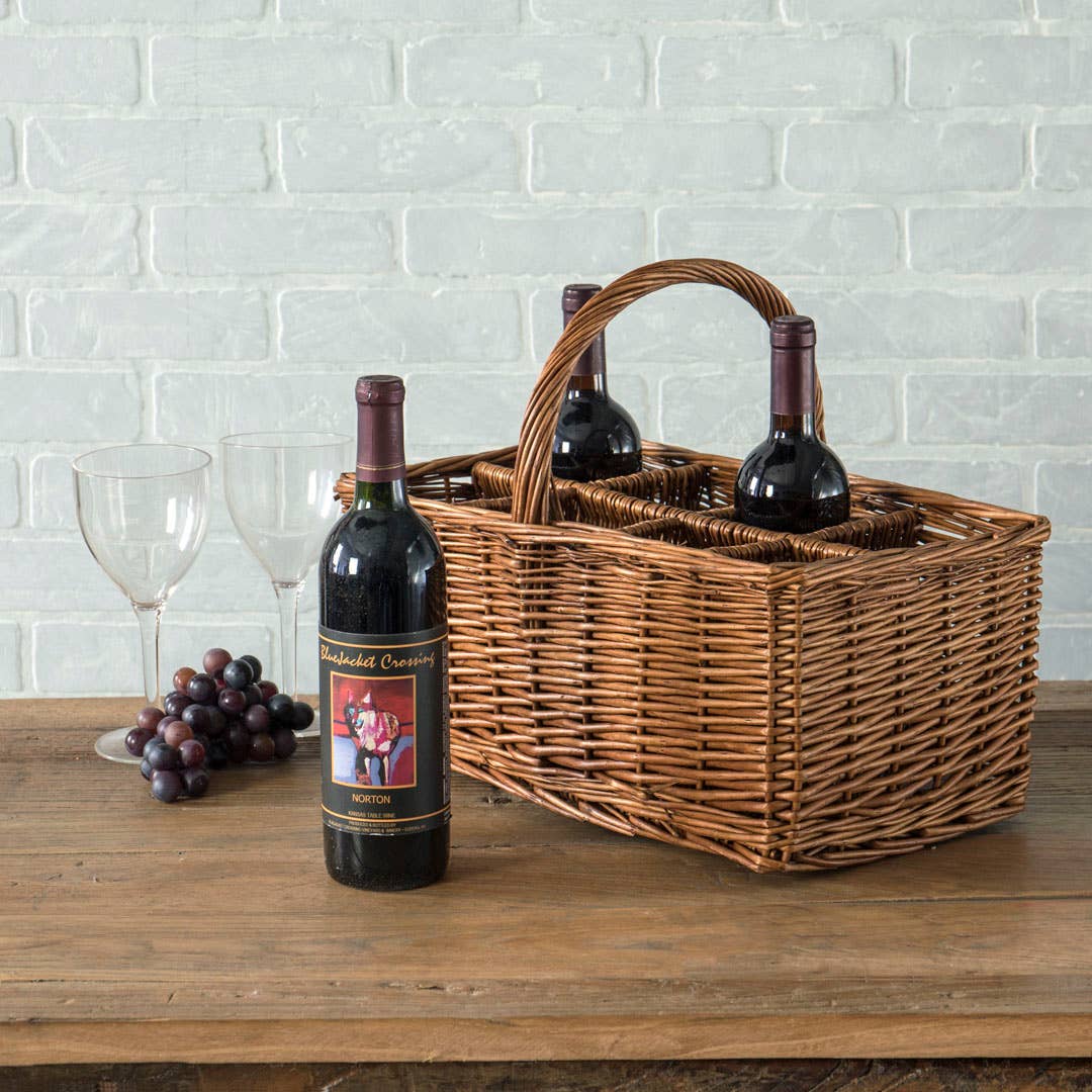 Rectangle Willow Basket w/ 8 Compartments