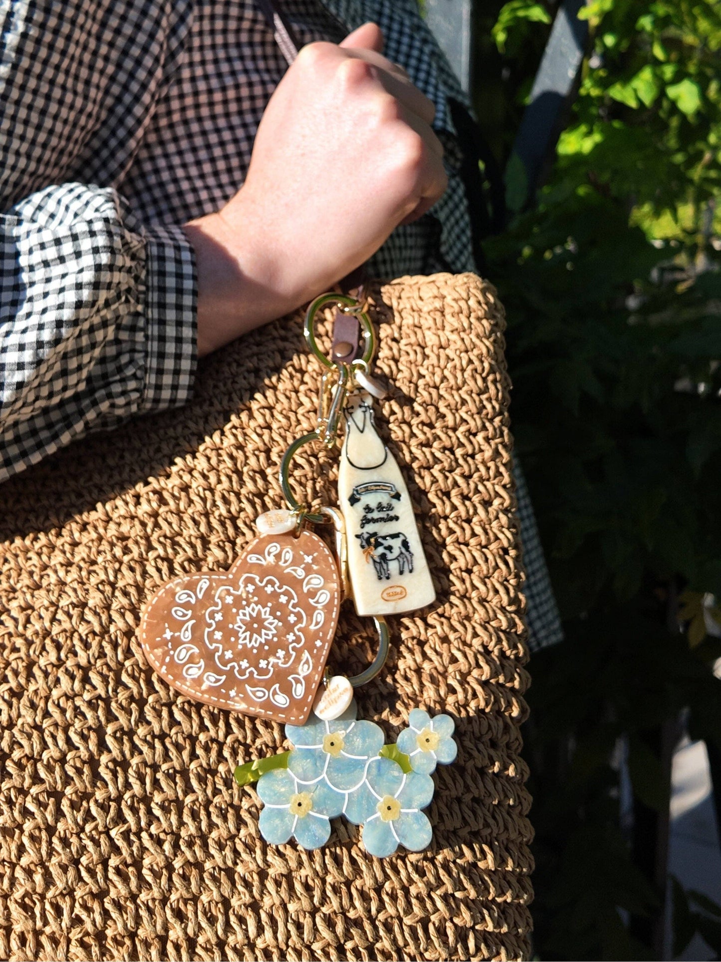 Forget-Me-Not Bag Charm + Keychain