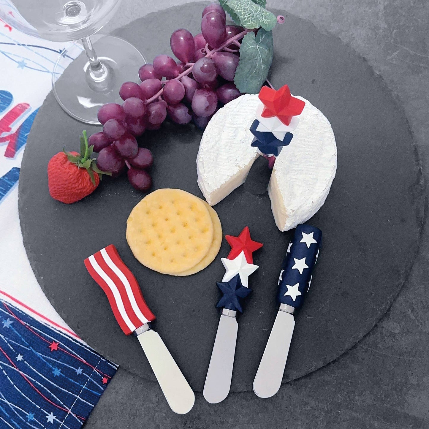 American Flag Polyresin Cheese Spreader