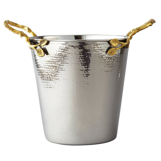 Golden Vine Hmmrd Wine Bucket, 11.5"H