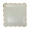10" Ticking Stripe Plate - QTY 8