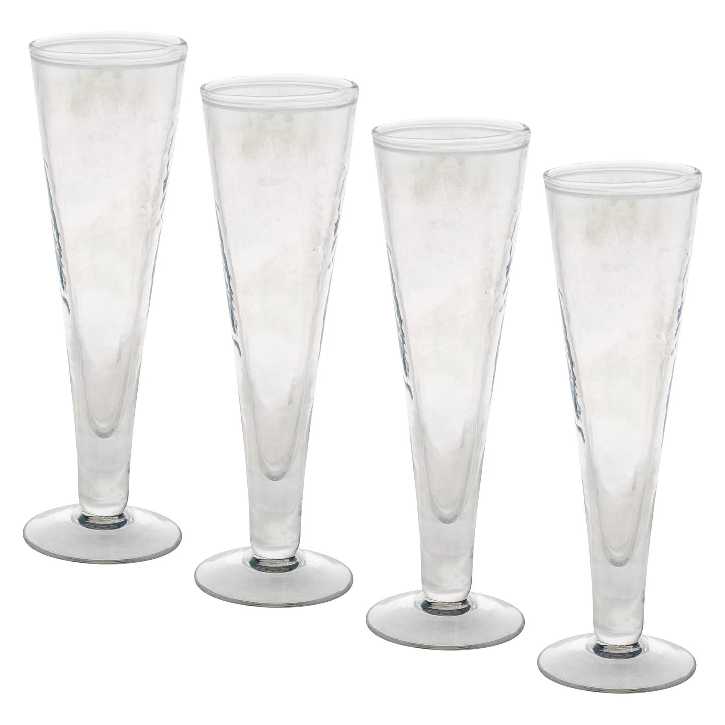 Catalina Footed Champagne Flute Clear: Teal