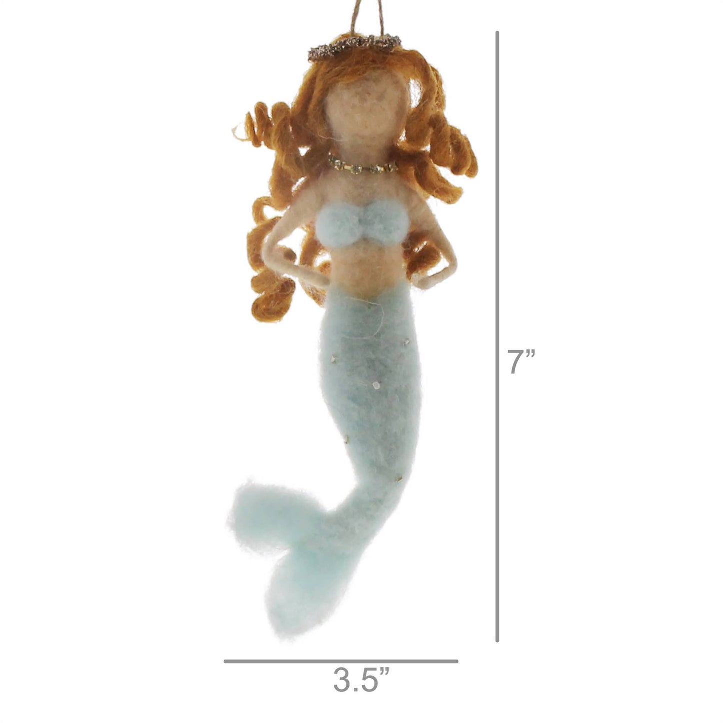 Blue Mermaid Felt Ornament