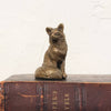 2-1/2" Antiqued Solid Brass Sitting Fox