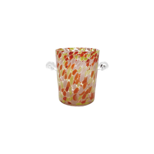 Confetti Glass Ice Bucket w/ Handles 3.5 Qt.