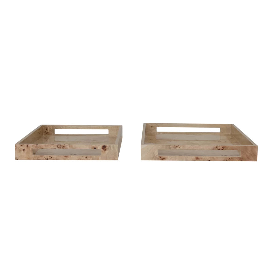 Burl Veneer Tray