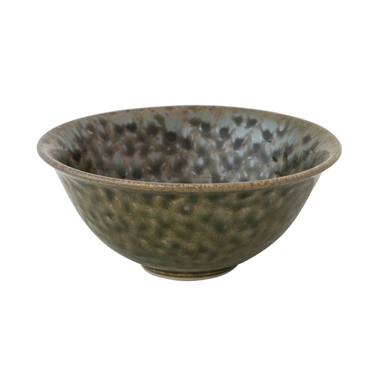 6" Green Stoneware Bowl