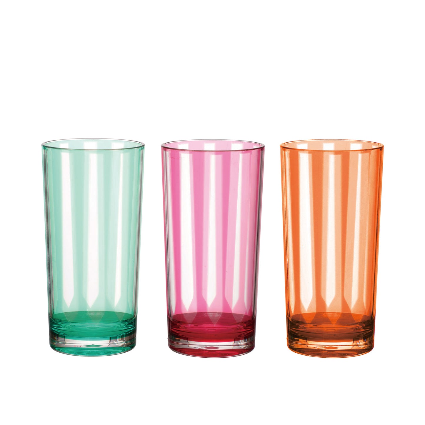 Acrylic Striped Glassware, Set of 6