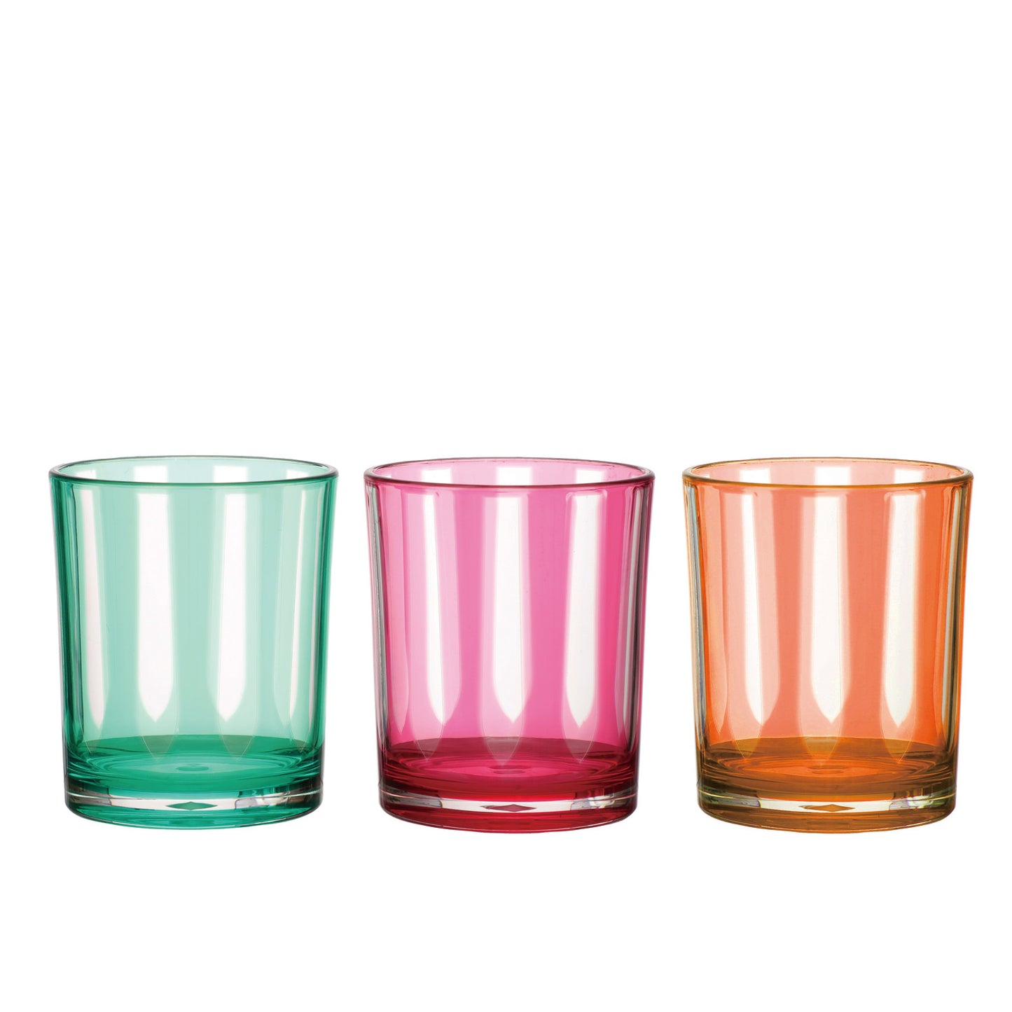 Acrylic Striped Glassware, Set of 6