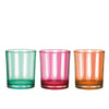 Acrylic Striped Glassware, Set of 6