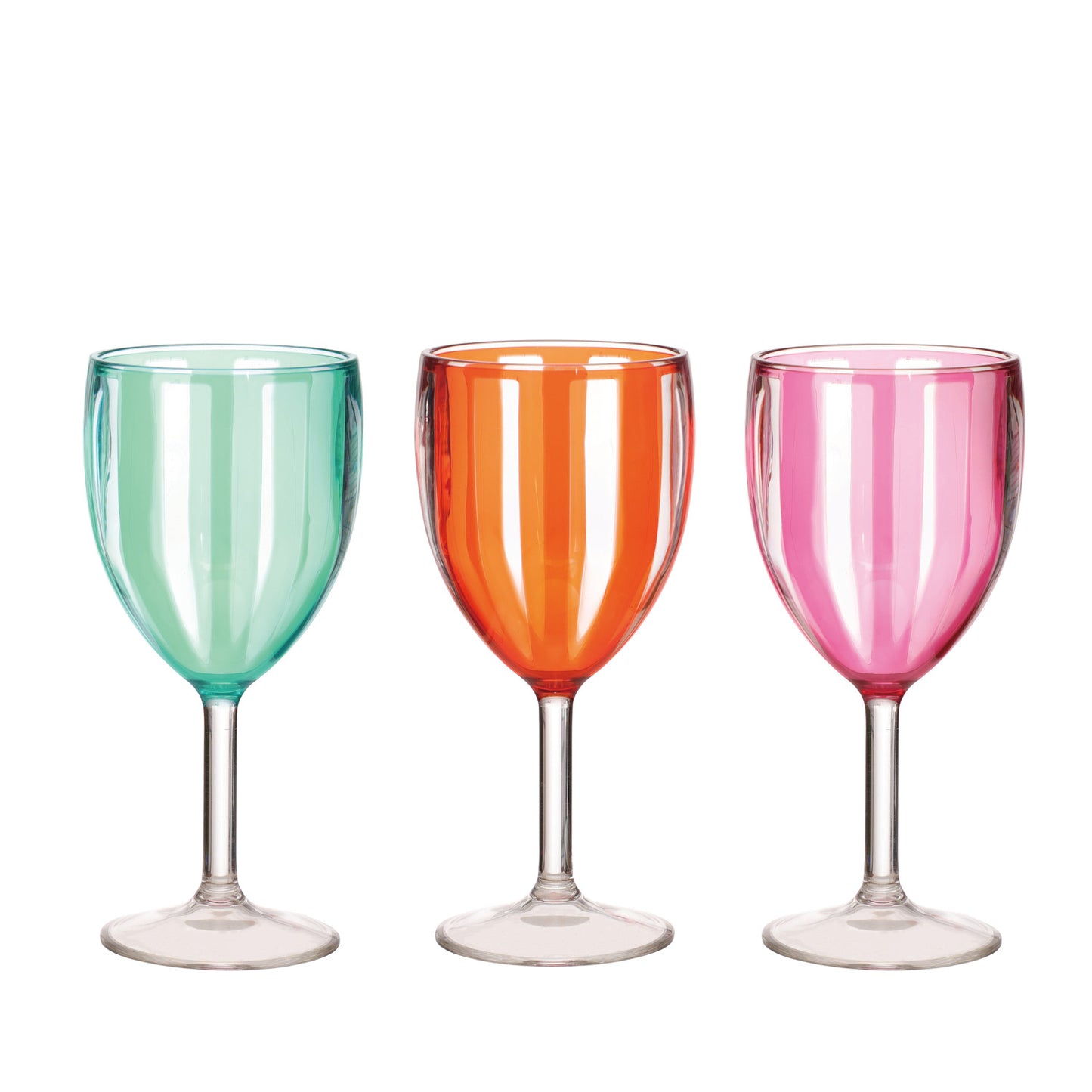 Acrylic Striped Glassware, Set of 6