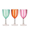 Acrylic Striped Glassware, Set of 6