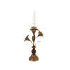 Cast Iron Taper Holder w/ Flowers