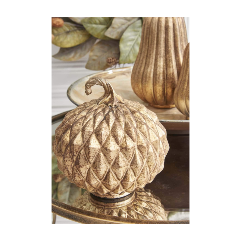 7.5" Diamond Cut Pumpkin