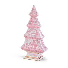 Chinoiserie Pastel Pink Pagoda Tree Decor
