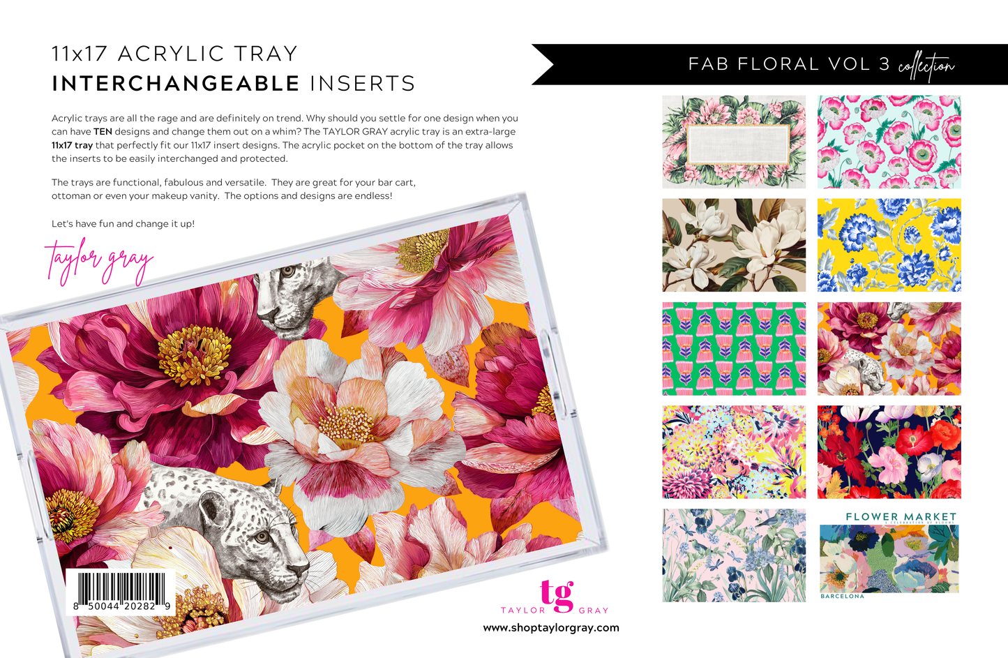 11x17 FAB FLORAL VOL 3 insert set of 10