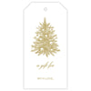 Gold Christmas Tree Fill-In Large Gift Tags