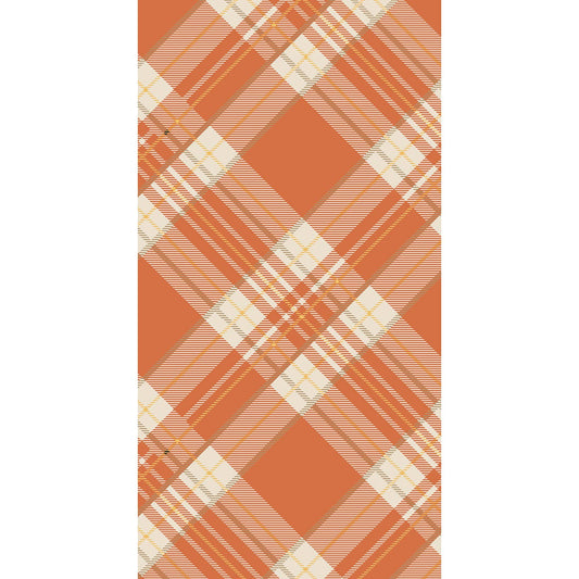 Orange Plaid Guest Napkin