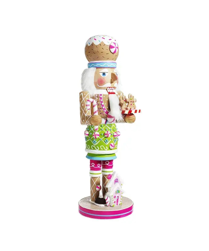 16" Gingerbread Nutcracker Pink Base