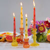 Pair of Yellow Glass Candlesticks