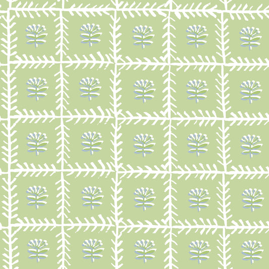 TRELLIS MAHJONG/CARD TABLECLOTH~SOFT GREEN