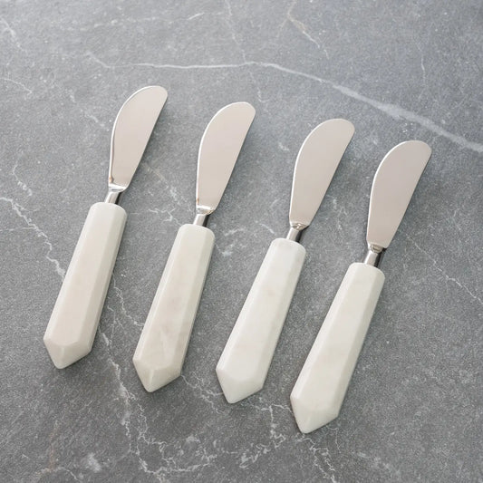 White Stone Spreader, Set of 4