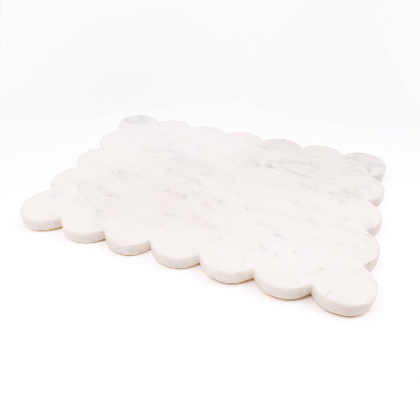 White Marble Scalloped Serving Board