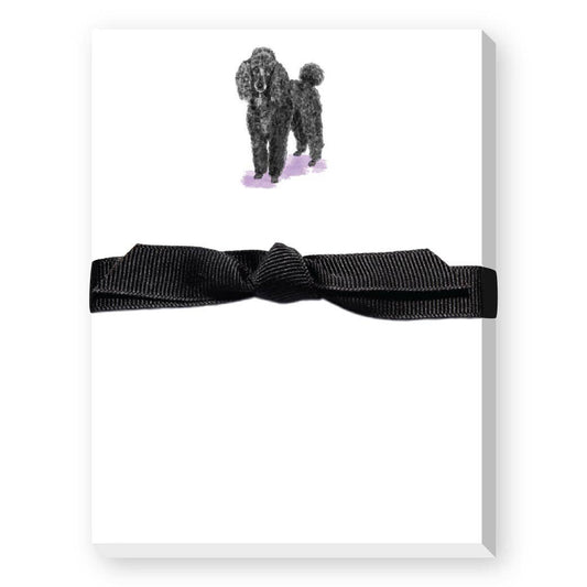 Dog Mini Notepad: Black Poodle