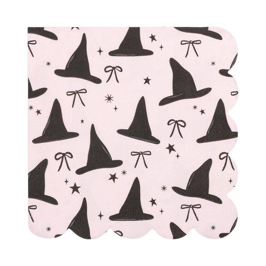 Witch Hats Scallop Cocktail Napkin 24pc