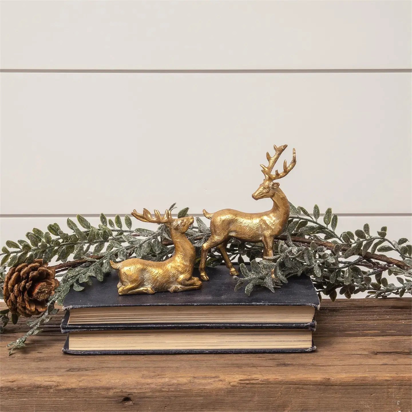 Mini Gold Deer Figurine, Set of 2