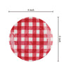 4-Piece Gingham 6" Melamine Plates, Red
