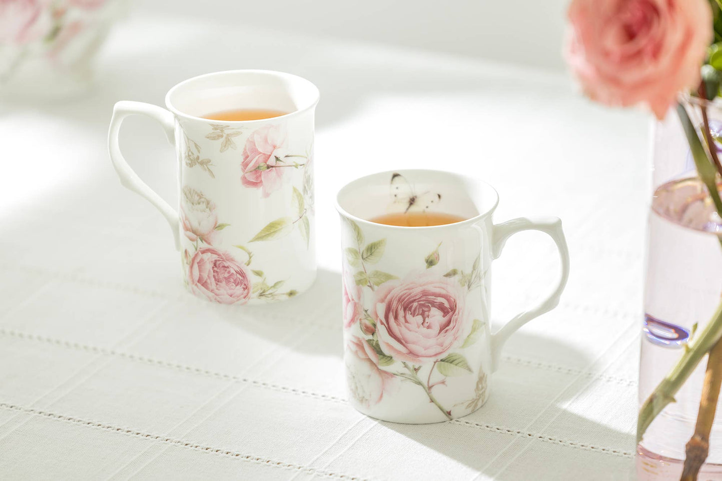 Beau Rose Butterfly - Bone China - 10oz Mug