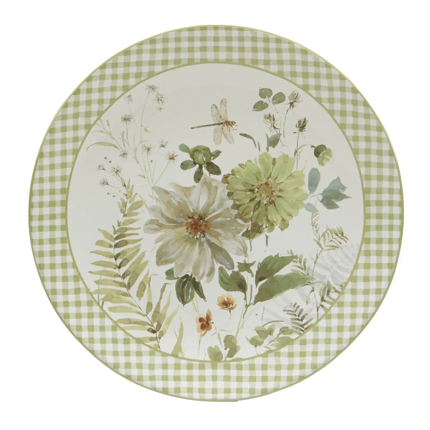 Green Fields Dinner Plates, Set of 4