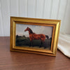 Vintage Style Brown Horse-Landscape Art Print