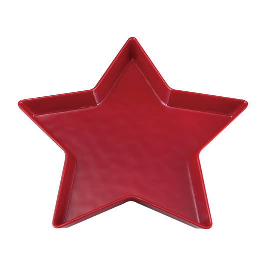 Patriotic Star Melamine 11 1/4" Plate, Red