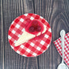 4-Piece Gingham 6" Melamine Plates, Red