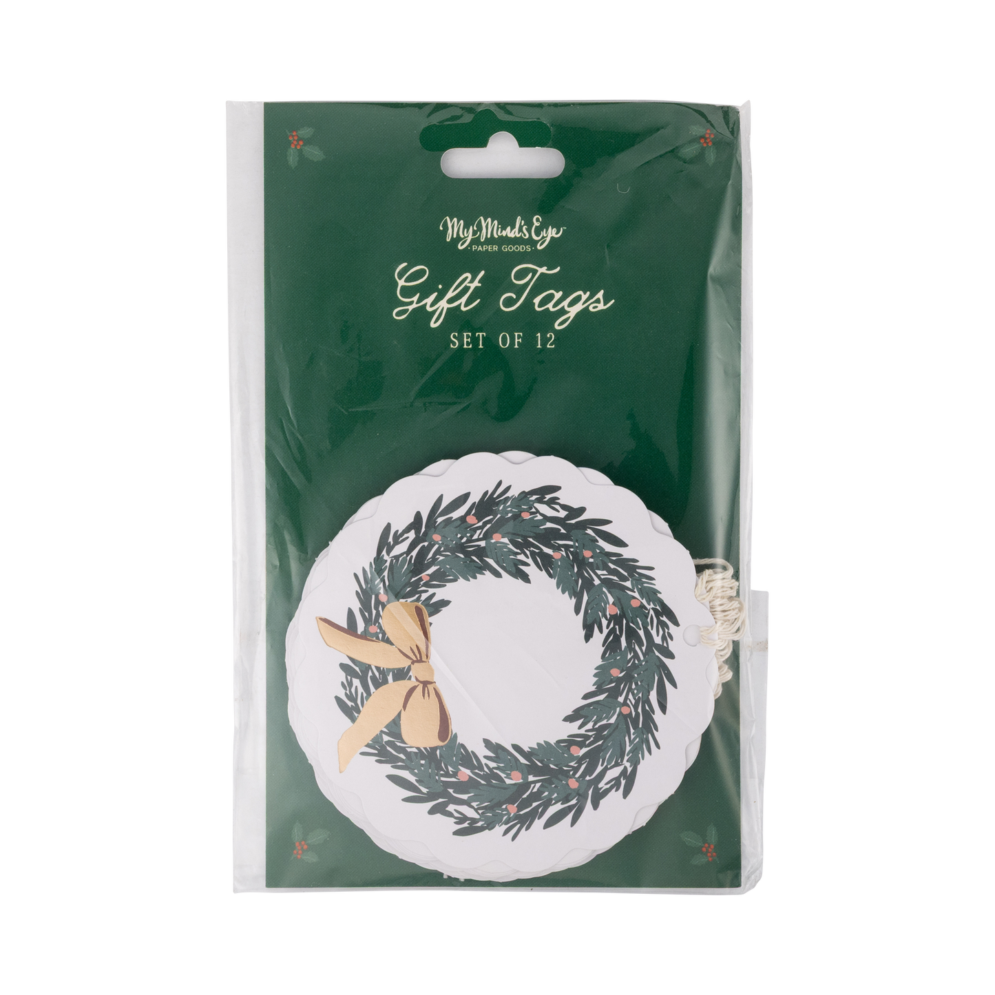 Wreath Gift Tags QTY 12