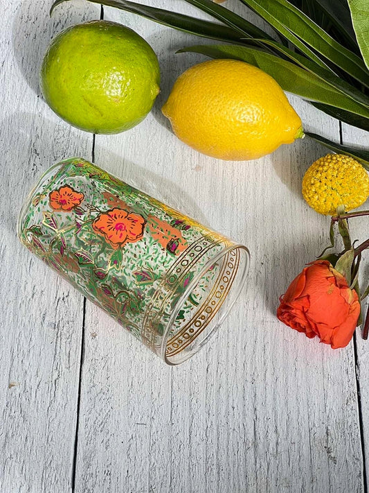 Moroccan Tea Glasses "Garden" Design, S/6