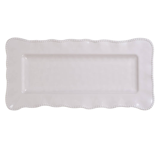 Perlette Cream Melamine Rectangular Platter