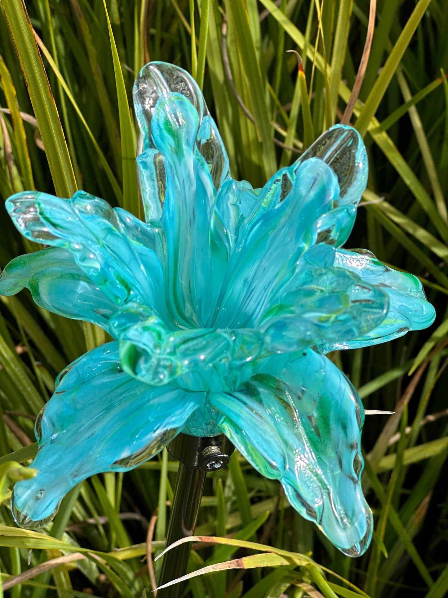 Art Glass Flower Stake Assorted
