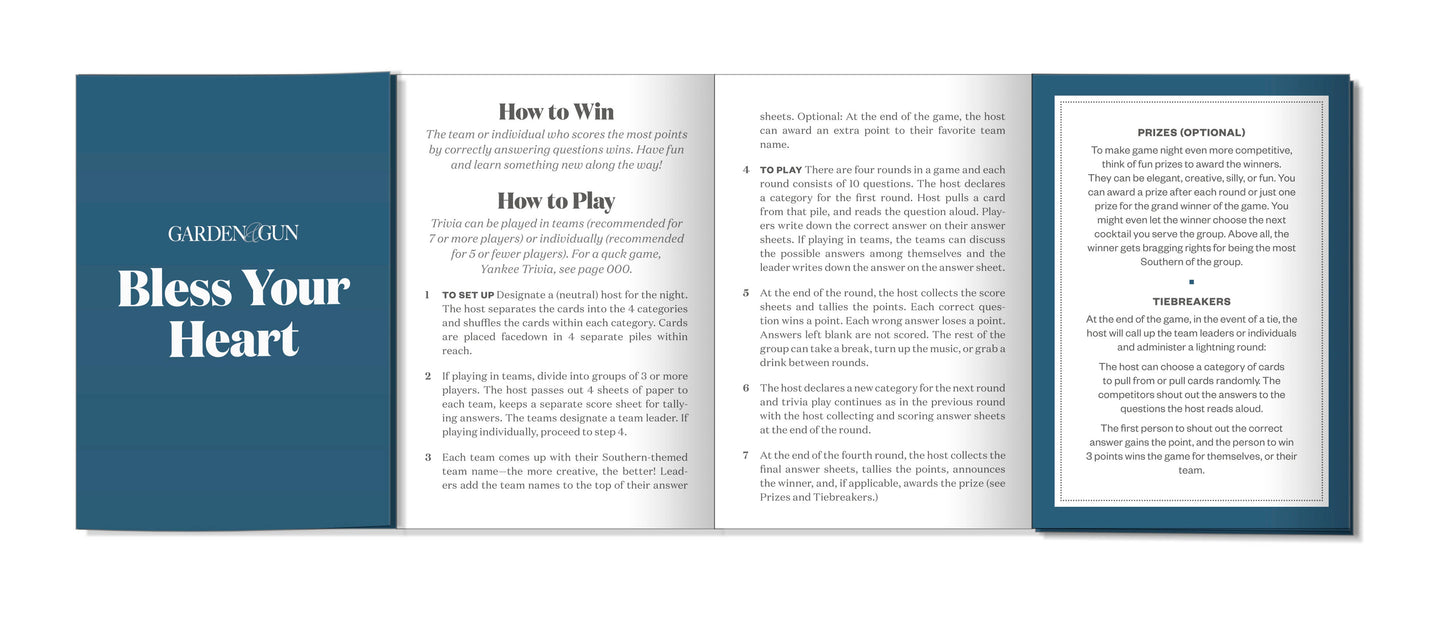 Bless Your Heart - Southern Trivia Cards