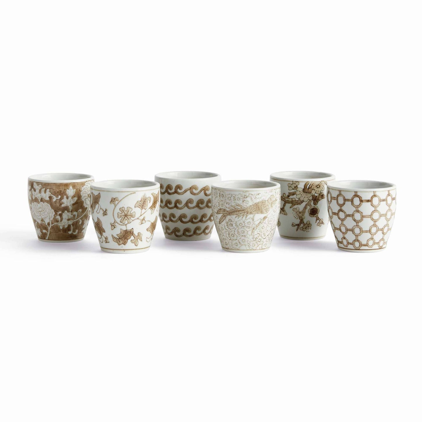 Province Mini Flower Pots -Brown & White- 6 Styles