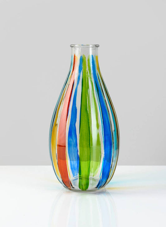 10 in Harlequin Vase - Hand Colored