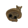 2-1/2" Antiqued Solid Brass Sitting Fox